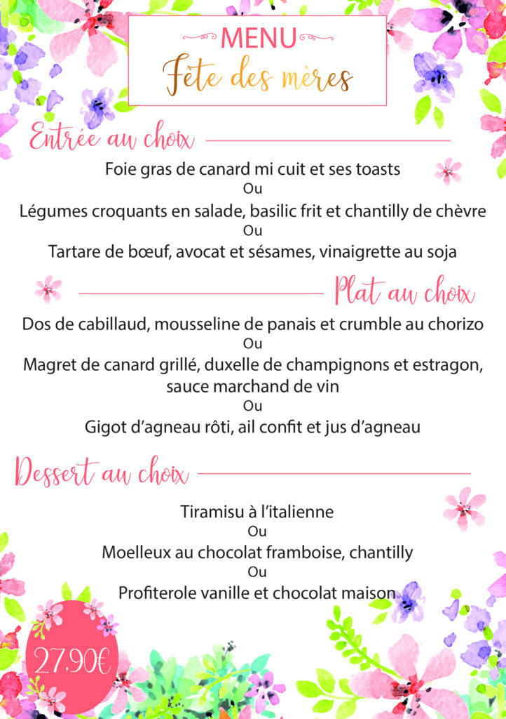 Menu fête des mères_Plan de travail 1 - L'Arlequin Restaurant